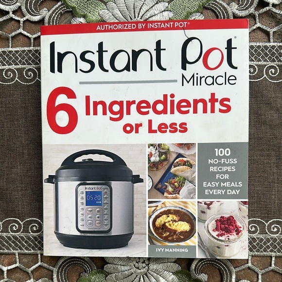 Instant Pot Six Ingredients or Less Paperback Cookbook Kitchen Home Cooking - Picture 3 of 3